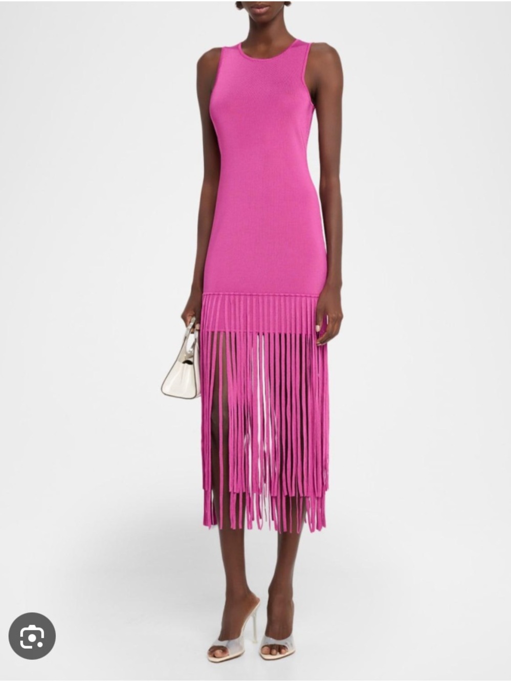 Toccin Margaux Fringe Midi Sheath Dress